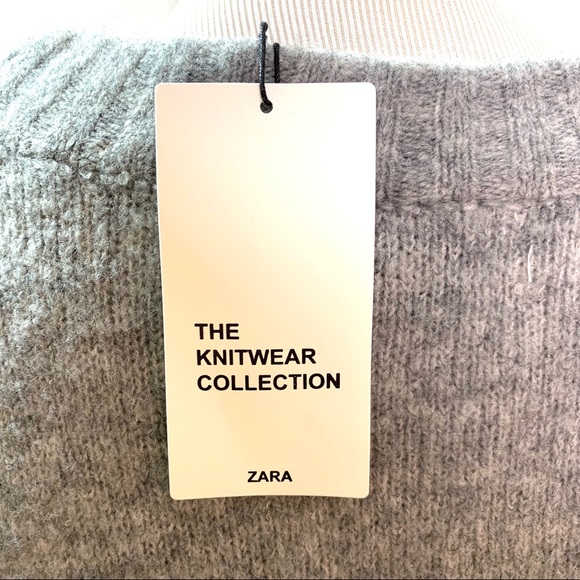 Zara Knit Oversized Crewneck Long Sweater - Picture 5 of 8
